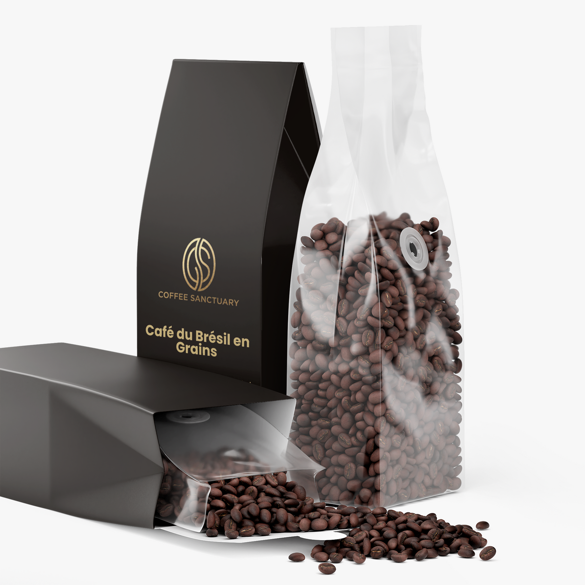 Café du Brésil en Grains – Pur Origine Notes Caramel Toffee & Chocolat (340g)