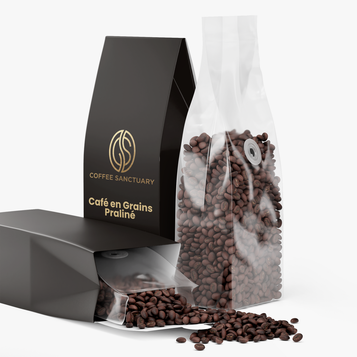 Café en Grains Praliné – Gourmet & Onctueux (340g)