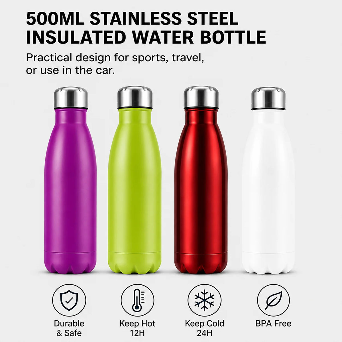 Bouteille Isotherme Profil Goutte 500ml Barista