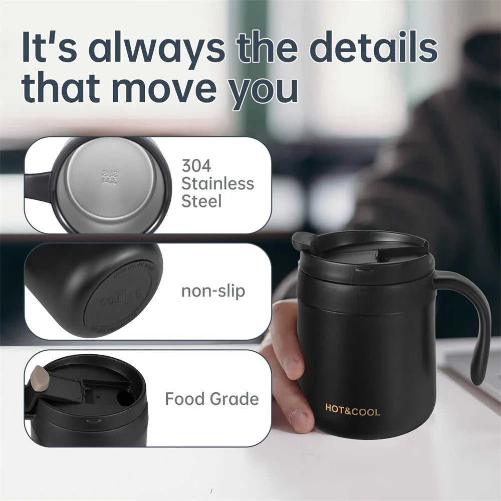 Mug Isotherme avec Anse Barista Inox