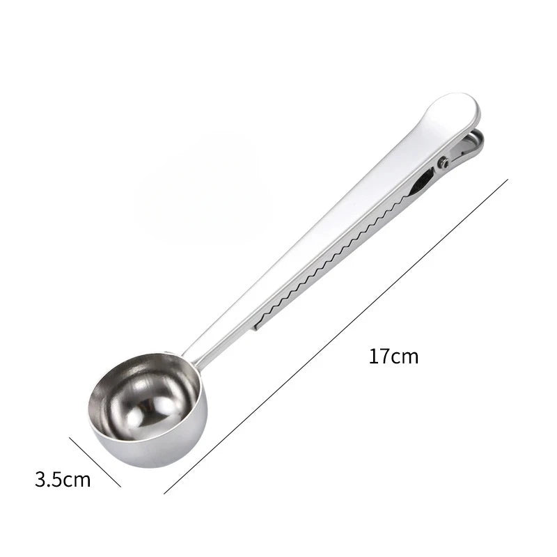 Cuillère Doseuse & Pince Hermétique en Acier Inox Barista