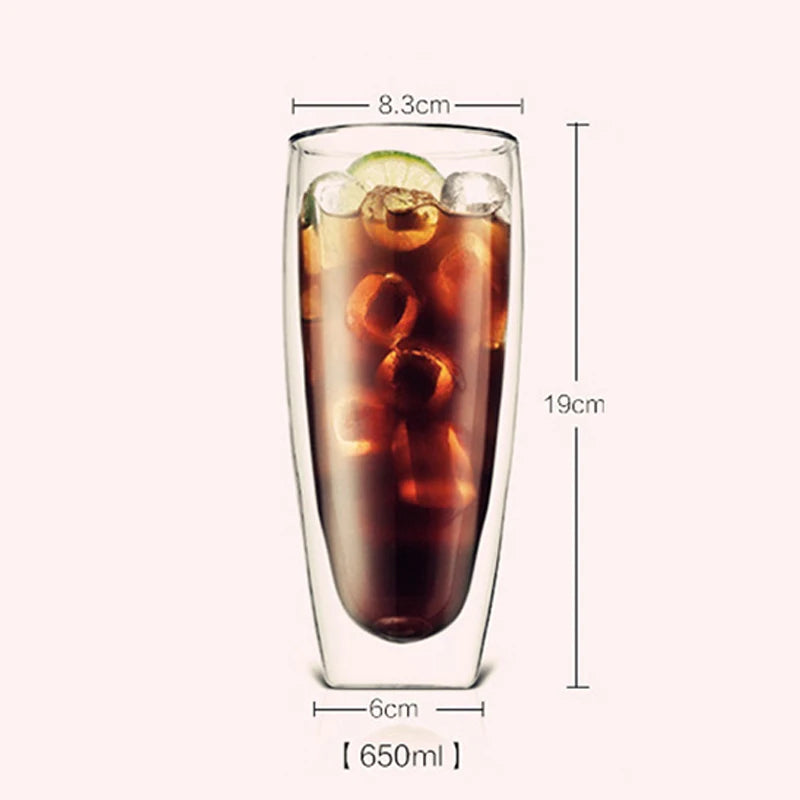 Verres Double Paroi en Verre Borosilicaté (Lot de 2)