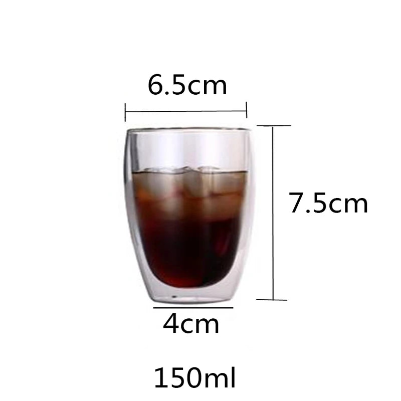Verres Double Paroi en Verre Borosilicaté (Lot de 2)