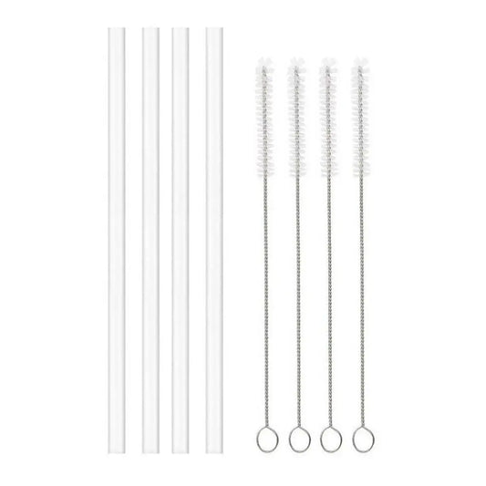 Pailles en Verre Borosilicaté Réutilisables & Goupillon