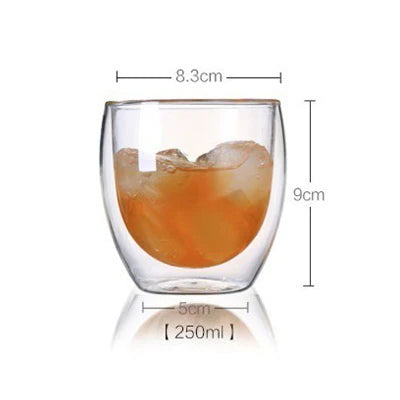 Verres Double Paroi en Verre Borosilicaté (Lot de 2)