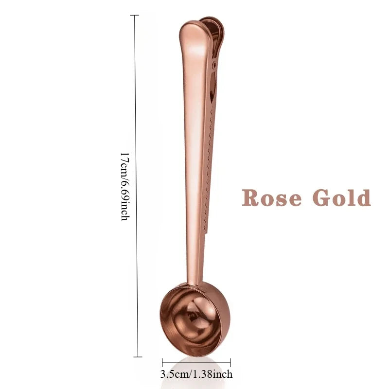 Cuillère Doseuse & Pince Hermétique en Acier Inox Barista