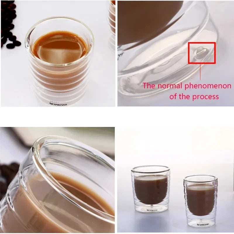 Tasses Espresso & Lungo Double Paroi Verre (Lot de 2)