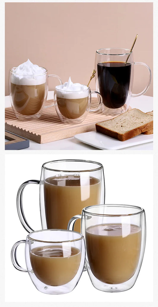 Verres Double Paroi en Verre Borosilicaté (Lot de 2)