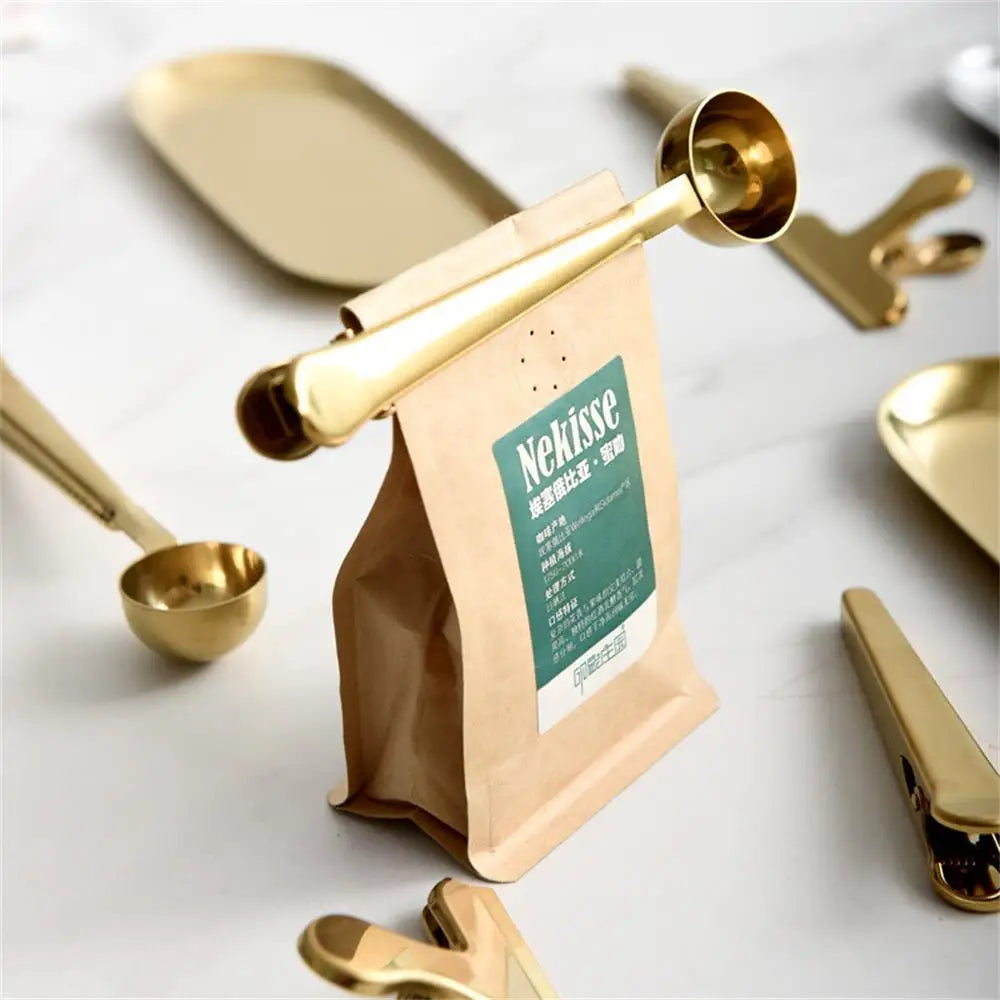 Cuillère Pince à Café Dorée Signature Barista