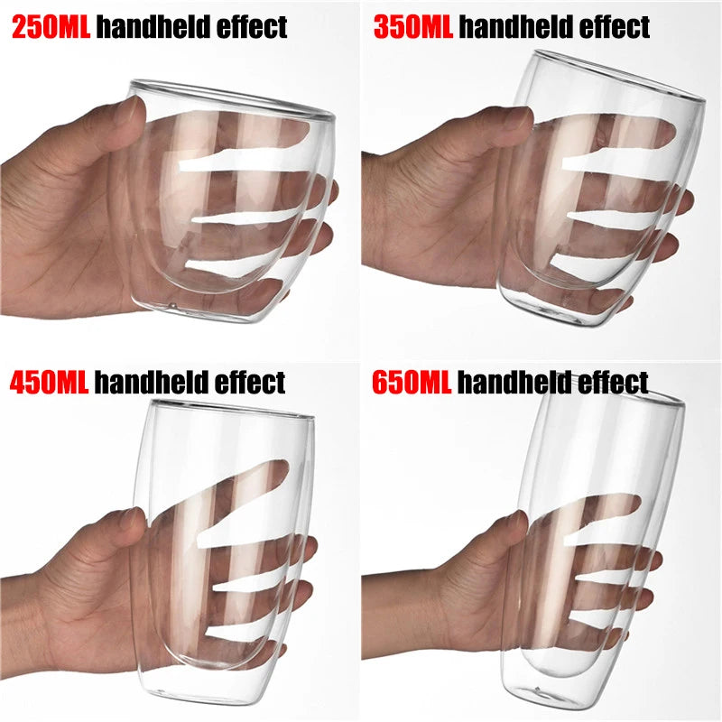 Verres Double Paroi en Verre Borosilicaté (Lot de 2)