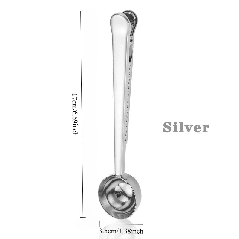 Cuillère Doseuse & Pince Hermétique en Acier Inox Barista