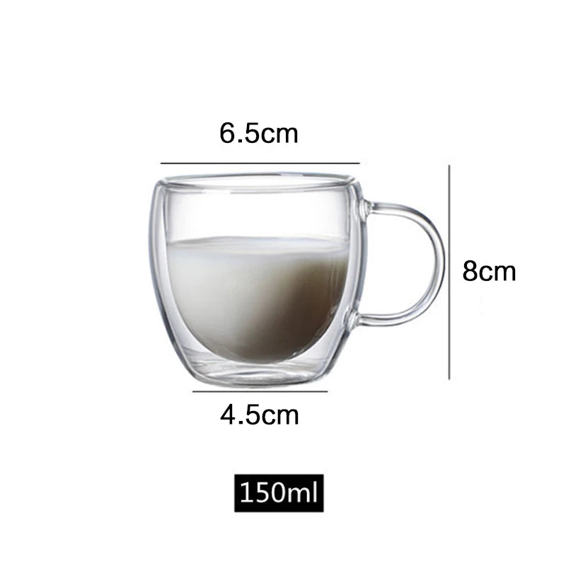 Verres Double Paroi en Verre Borosilicaté (Lot de 2)