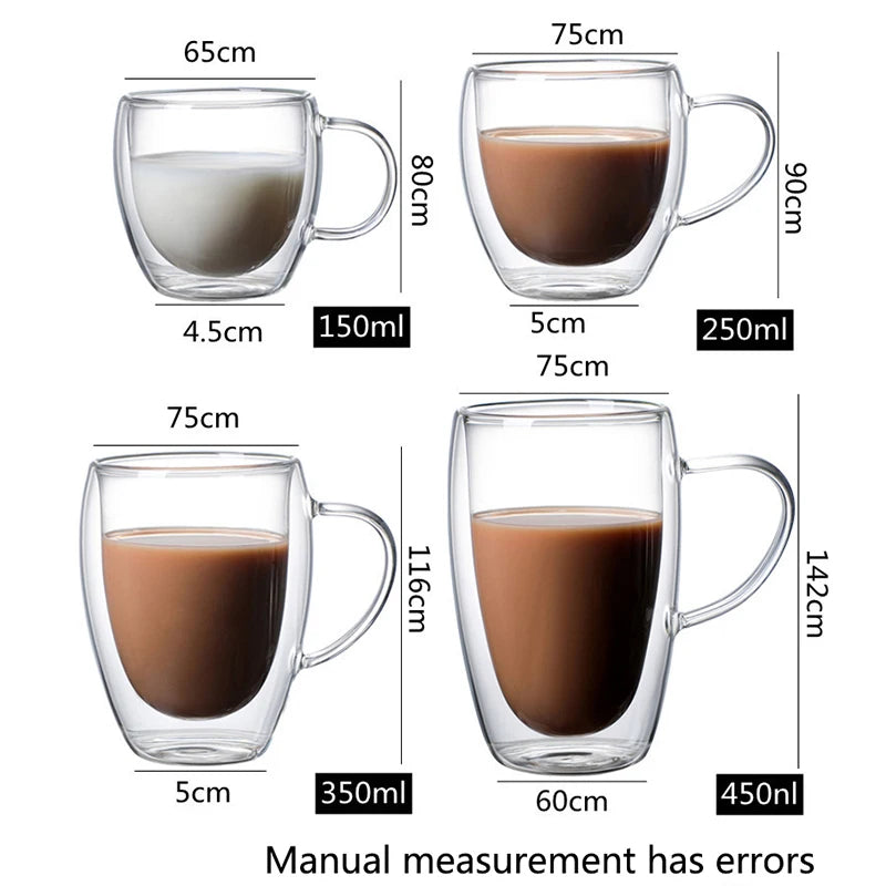 Verres Double Paroi en Verre Borosilicaté (Lot de 2)