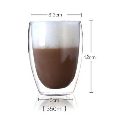 Verres Double Paroi en Verre Borosilicaté (Lot de 2)