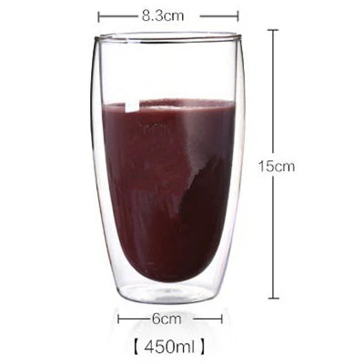 Verres Double Paroi en Verre Borosilicaté (Lot de 2)