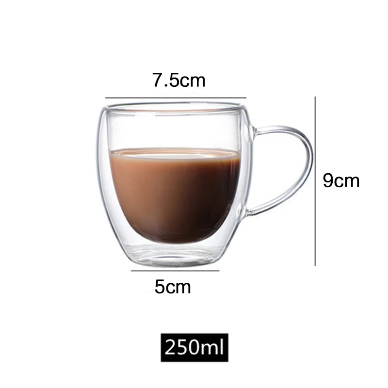 Verres Double Paroi en Verre Borosilicaté (Lot de 2)
