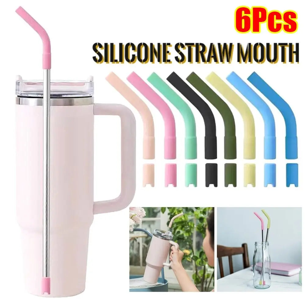 Embouts en Silicone Confort pour Pailles Inox (Lot de 6)