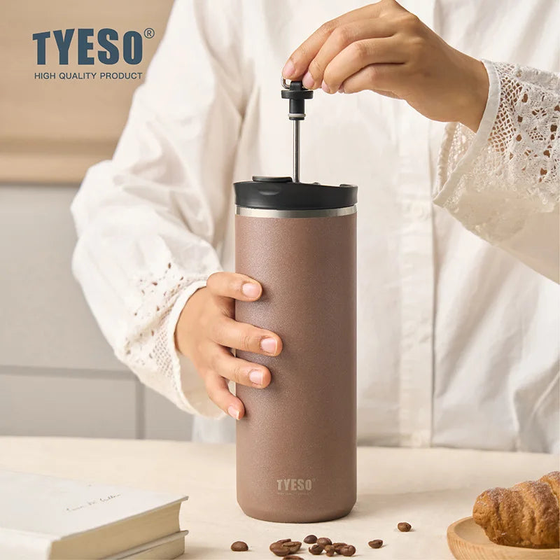 Mug Cafetière à Piston Nomade Isotherme 2-en-1