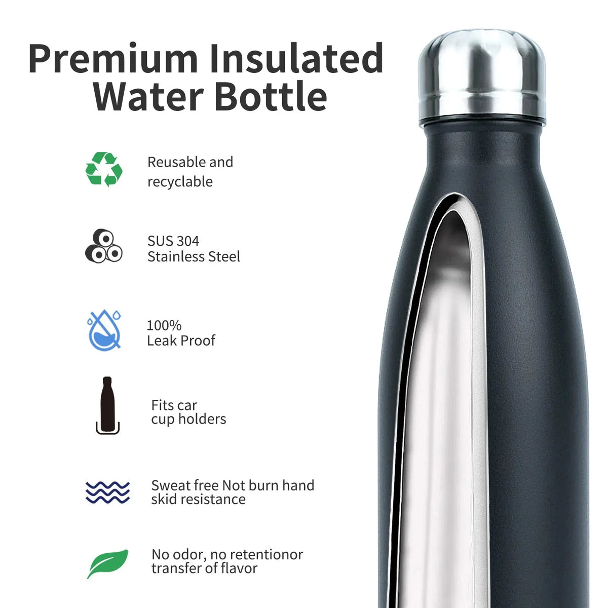 Bouteille Isotherme Nomade 500ml Inox Barista