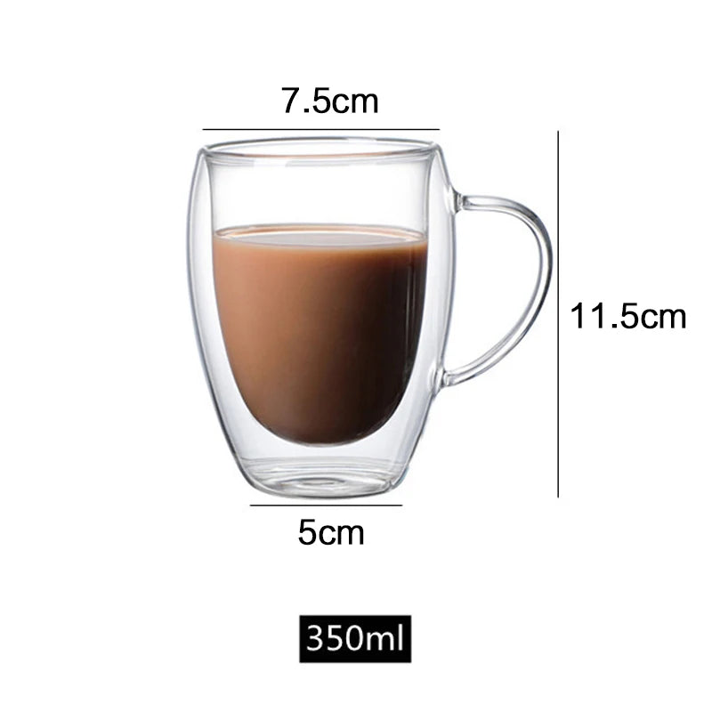 Verres Double Paroi en Verre Borosilicaté (Lot de 2)